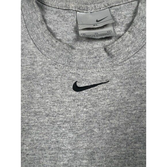 VINTAGE Nike Shirt Adult XL Grey Center Swoosh Sleeveless Y2K Gym Running Men's - Picture 3 of 7